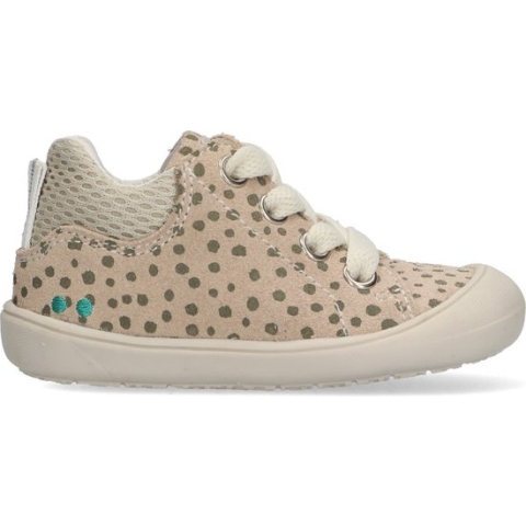 Bunnies JR 222152-406 Meisjes Lage Sneakers - Beige - Suède - Veters