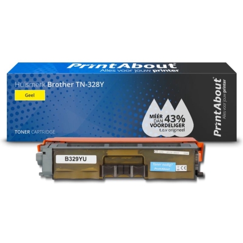 Brother TN-328Y toner geel Huismerk