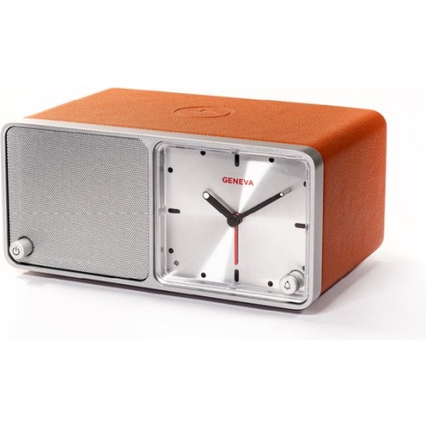 Geneva Time Wekker/bluetooth speaker - Cognac