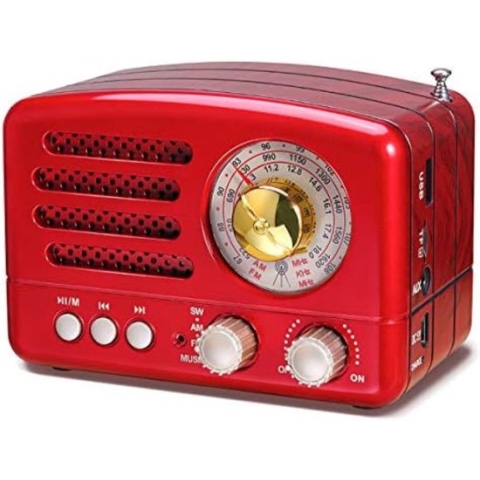 Radio Op Batterijen - Draagbare Radio - Rood
