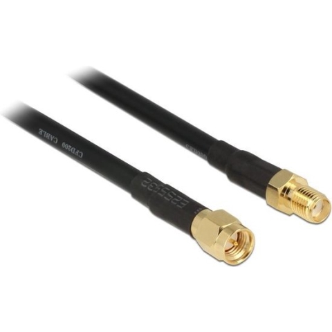 SMA (m) - SMA (v) verlengkabel - CFD200/RF200 - 50 Ohm / zwart - 15 meter