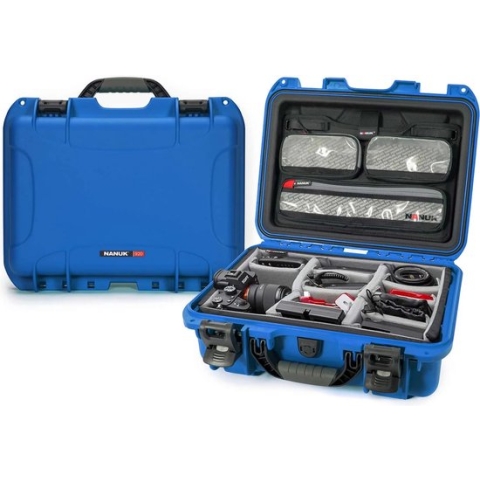 Nanuk 920 Case w/lid org./divider - Blue - Pro Photo Kit case