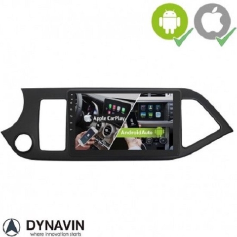 Dynavin Navigatie kia picanto 2011-2016 carkit android 13 touchscreen usb 64gb draadloos apple carplay android auto