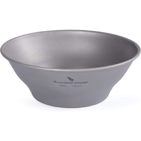Boundless Voyage - Titanium Schalen Borden - Ultralicht - Schotels met één Wand - Camping - Servies - Buitenshuis - Servies Keukengerei Met Draagtas - Ti1106T - Kamp Keuken - Openluchtdiensten - Kommen