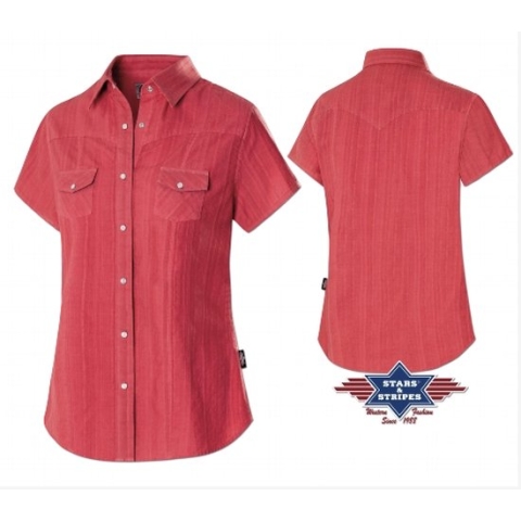 Stars & Stripes - Blouse Malina rood - maat L