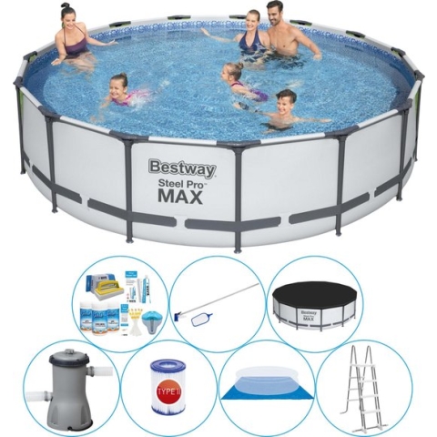Steel Pro MAX Rond 457x107 cm - Zwembad Pakket