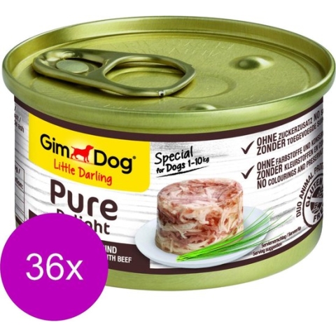 Gimdog Little Darling Pure Delight 85 g - Hondenvoer - 36 x Kip&Rund