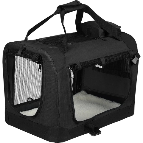 Happyment Luxe reismand XL - Honden & katten - Reisbench - Auto - Hondenbench - 91x63x63cm