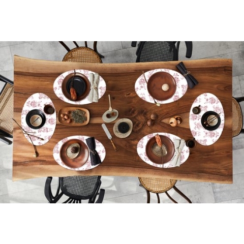 Placemats ovaal - Onderleggers - Ovale placemats - Hoverboard - Patronen - Konijnen - 6 stuks