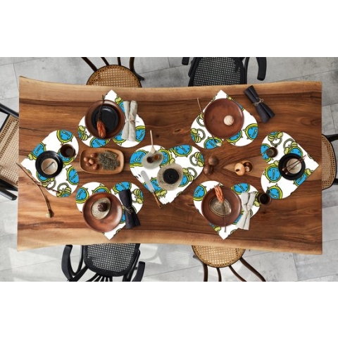Onderleggers - Placemats - Placemats hartje - Wekker - Patroon - Cartoon - Slapen - 10 stuks