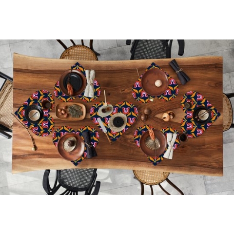 Onderleggers - Placemats - Placemats hartje - Retro - Tulp - Abstract - Design - 8 stuks