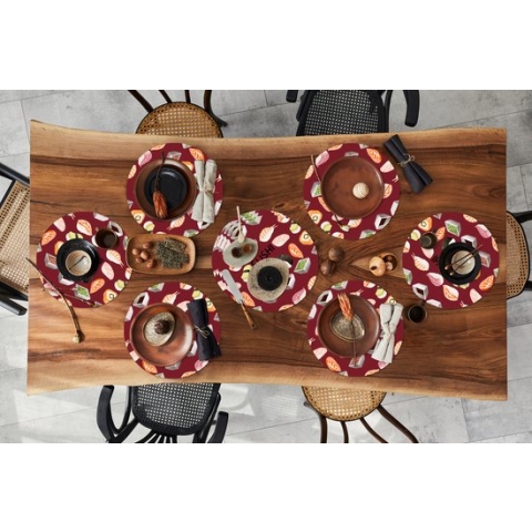 Ronde placemats - Onderlegger - Placemats rond - Patroon - Sushi - Japan - Quotes - 10 stuks
