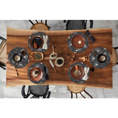 Ronde placemats - Onderlegger - Placemats rond - Design - Paardenbloem - Plant - 6 stuks
