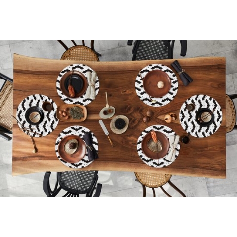 Ronde placemats - Onderlegger - Placemats rond - Vleermuis - Patronen - Halloween - 6 stuks