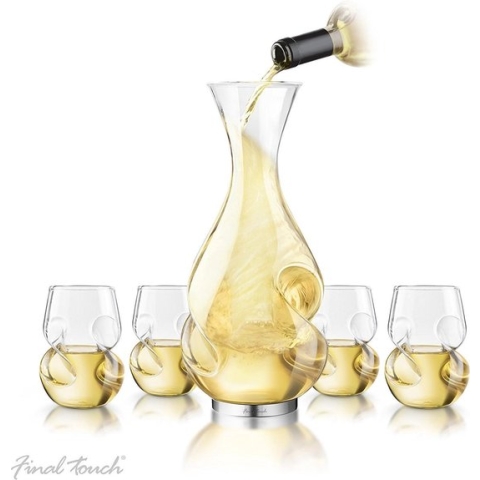 Final touch raadsel witte wijnglazen en decanter drinkset