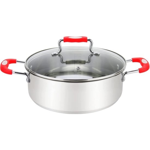 Millvado Urban Collection - Stainless Steel Casserole Pot - 8L Hapjespan met Deksel - Ø 30 cm Kookpan
