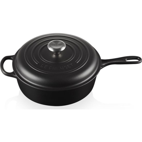 Le Creuset Cassadou braadpan 26 cm - mat zwart