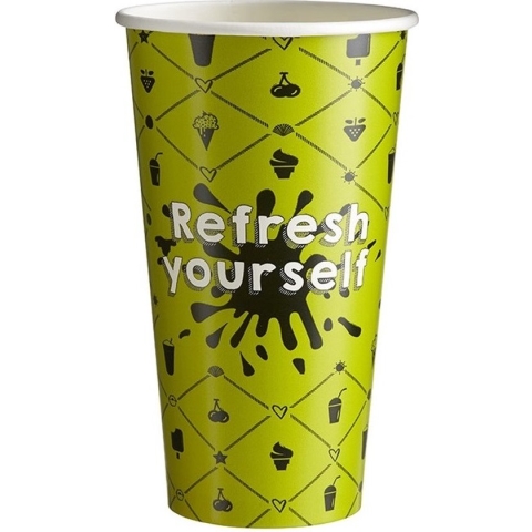 Milkshakebeker Karton Refresh 500ml/20oz - 1.000 stuks.