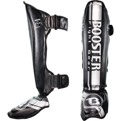 Booster Fight Gear - Scheenbeschermer - V3 -  Zilver| Maat M
