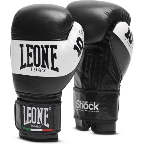 Leone (kick)bokshandschoenen Shock Zwart/Wit 12oz