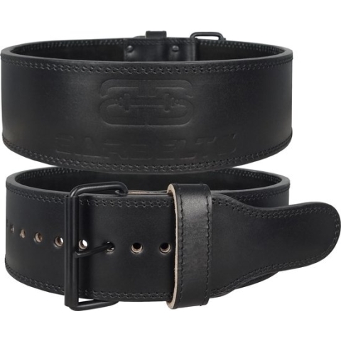 Barbelts powerlift riem 10mm - weightlifting belt - zwart – L