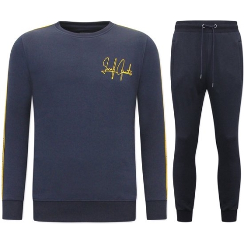 Exclusieve Joggingpak Mannen - Greek Ribbon - Blauw