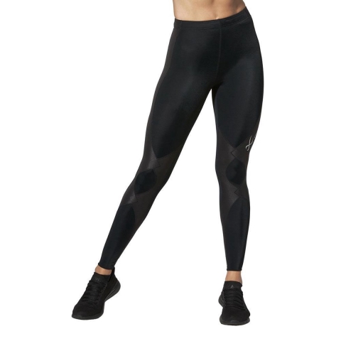 CW-X - Stabilyx Compressiebroek - hardloopbroek – lang - heup, rug en knie ondersteuning - dames - Zwart - maat XL