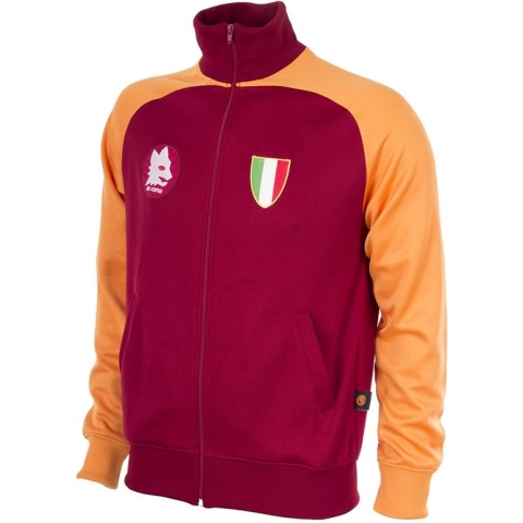 COPA - AS Roma 1983 Scudetto Retro Voetbal Jack - XXL - Rood; Oranje