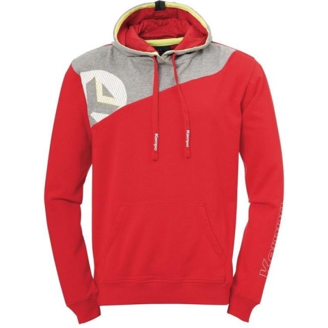Kempa Core 2.0 Hoody Rood-Donker Grijs Melange Maat 4XL