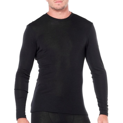 Icebreaker 175 Everyday LS Crewe Heren Thermoshirt - Black - L