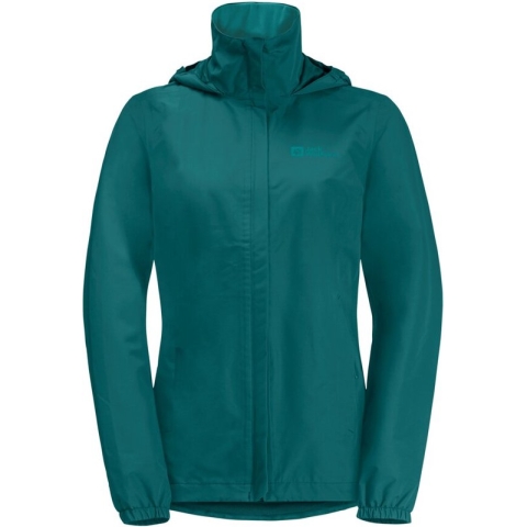 Jack Wolfskin Stormy Point 2L Jacket Women - Outdoorjas - Dames - Groen - Maat XL