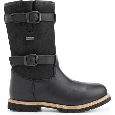 Travelin' Sweden Dames Outdoorlaarzen - Waterdicht en Ademend - Wol gevoerde wandellaars - Zwart Leer - Maat 38