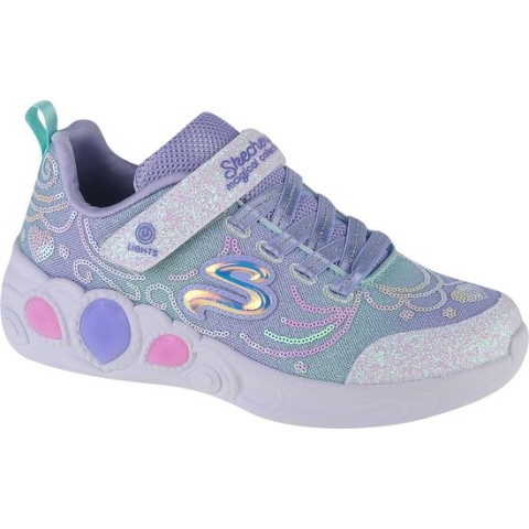 Skechers S Lights Princess Wishes meisjes sneaker - Zilver - Maat 33