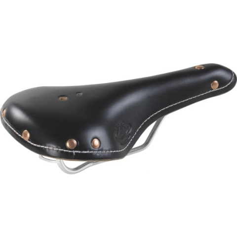Selle Monte Grappa Zadel Old Frontiers Sports Leer 30 Cm Zwart