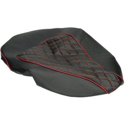 Piaggio Zip buddydek / zadelhoes Chesterfield zwart / rood