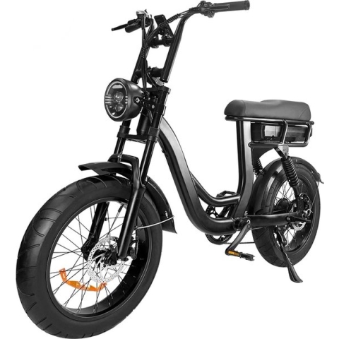 Comfort Inz EB8 - Fatbike - E Bike - Elektrische Fiets - 250W - 17.5 Ah - Hydraulische Remmen -Inc. Alarm en kettingslot - Zwart