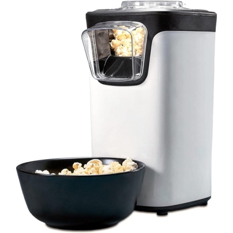 VBZ Popcorn Machine – Hetelucht Popcornmachine – Popcornpan Voor Alle Smaken Mogelijk – Popcornmakers 1100W - Wit