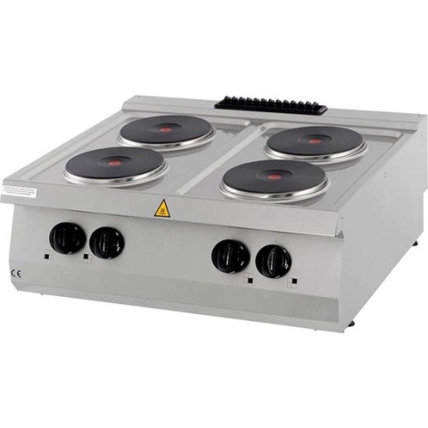 Heavy Duty Kookplaat - 4 Pitten - Dubbel - 70 cm Diep - Elektrisch