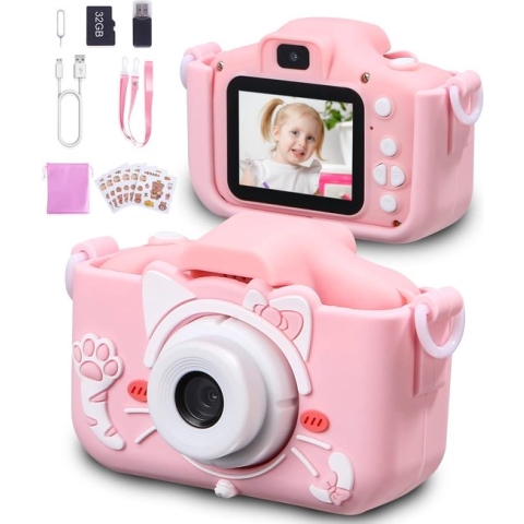 Camera - Speelgoed - Digitale Camera - Voor Kinderen - 1080p Video's - 20MP - 32GB TF Kaart