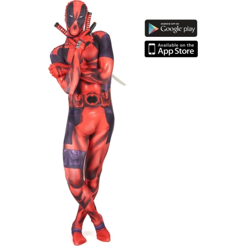 "Morphsuits™ Zapper Deadpool kostuum voor volwassenen  - Verkleedkleding - 164/176"