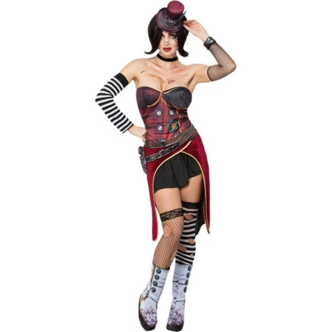 Smiffy's - Borderlands Moxxi Underdome Riot - Vrouw - Rood, Zwart - Small - Carnavalskleding - Verkleedkleding