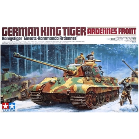 1:35 Tamiya 35252 German Kingtiger Ardennen Fro. w/3 Figures Plastic Modelbouwpakket