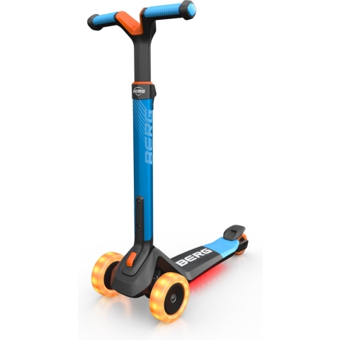 BERG Nexo Step - Kinderstep - Opvouwbaar - In hoogte verstelbaar - Incl. LED-deck + LED wielen - 2 tot 12 jaar - Blauw