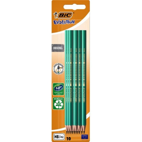 Potlood Bic Conte Ecolution 655 HB blister à 10 stuks