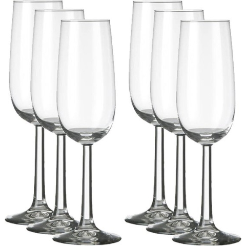 30x Champagneglazen/flutes transparant Bouquet 170 ml - 17 cl - Champagne glazen - Champagne drinken - Champagneglazen van glas