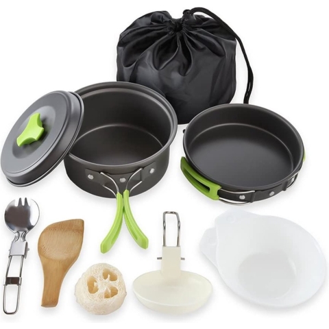 Pannenset met deksels 10 delig - duurzaam - luxe pannenset voor keuken - premium kwaliteit - makkelijk schoon te maken.