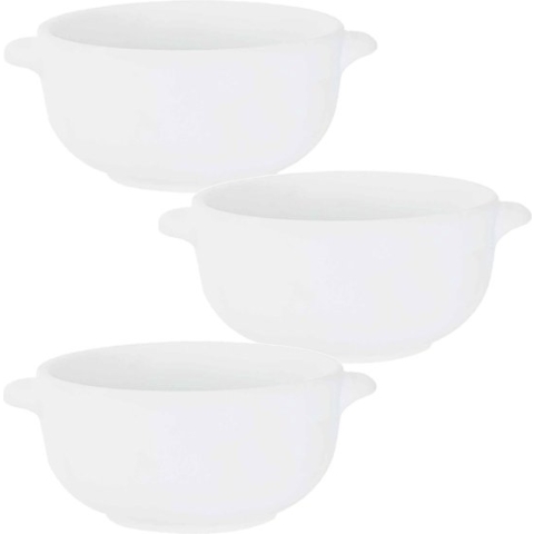 Set van 10x stuks kleine ovenschaaltjes wit van porselein 10 cm rond - Klein kommetje/schaaltje