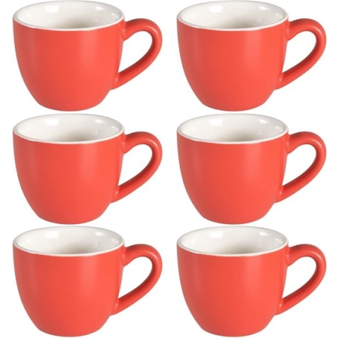 Mini porcelain espresso cup, 90 ml, small coffee cups, demitasse for espresso, tea, red, 214CEC060223
