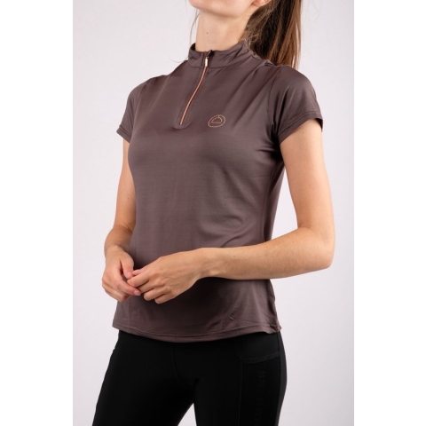 Montar Everly Polo Rosegold - maat L - grey/rosegold