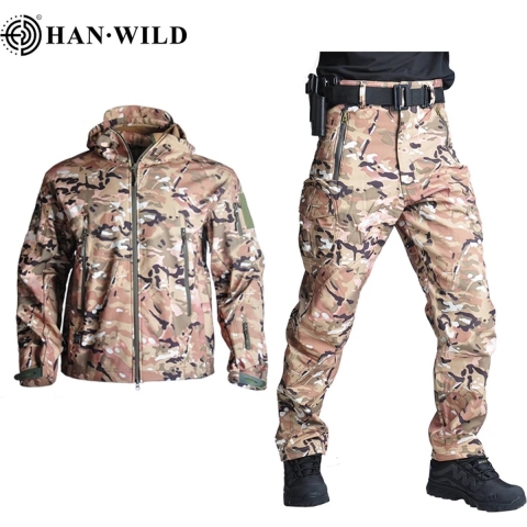 Han Wild Multicam tactical soft shell kleding set Maat M